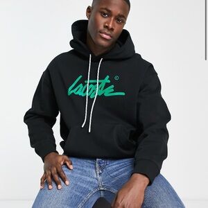 LACOSTE LIVE Men's Relaxed Fit Hooded Printed
Black